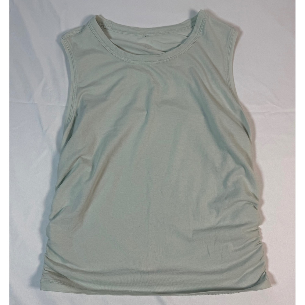 Lululemon All Yours Tank Top Ruched Side Sage Green Mint Athletic Shirt Womens S